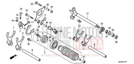 GEARSHIFT DRUM (NC700XD) NC700XDD de 2013
